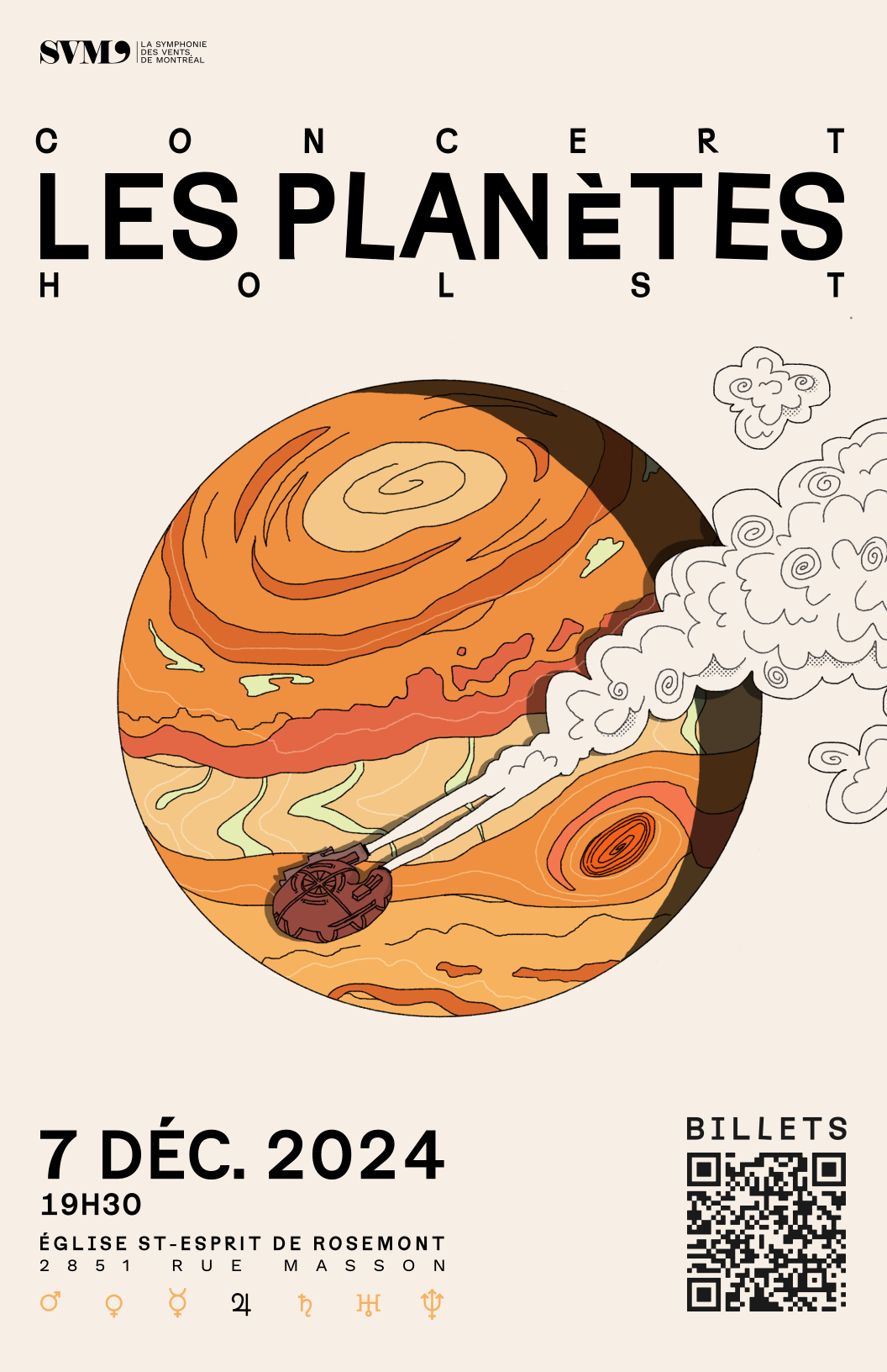 Concert Poster with Planet